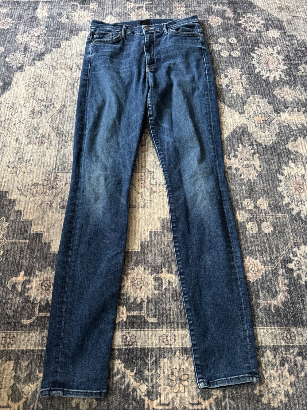 MOTHER Dark Blue Skinny Jeans